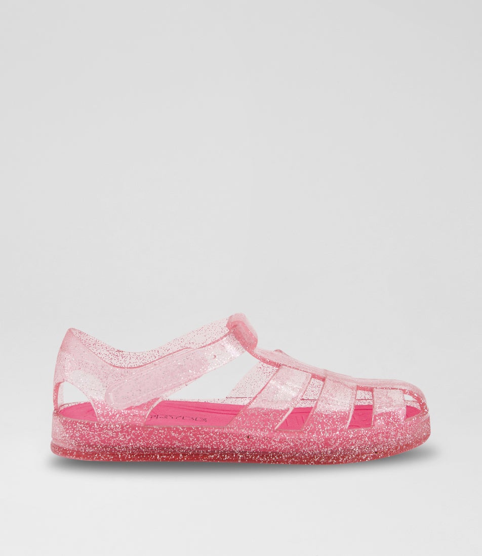 Clear Jelly Junior Pink Pvc Sandals
