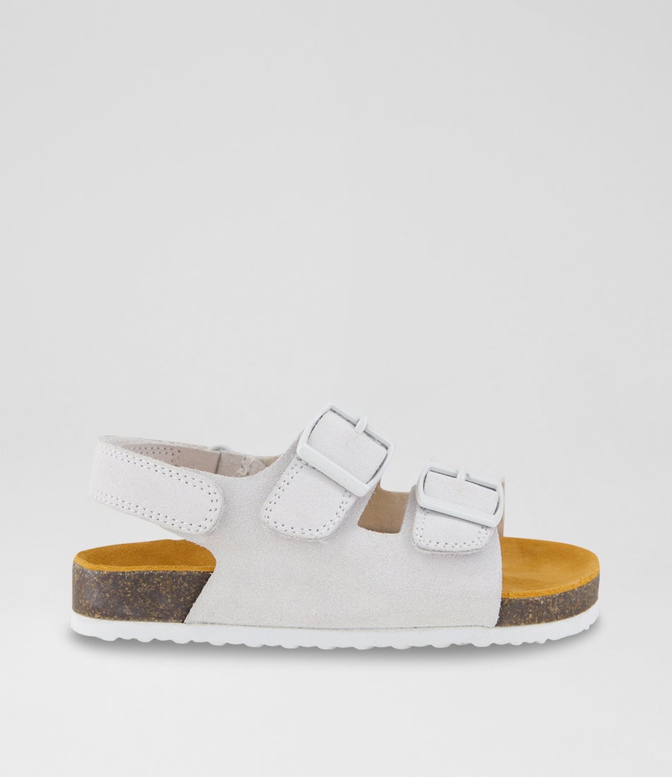 Remy Toddler White Leather Sandals
