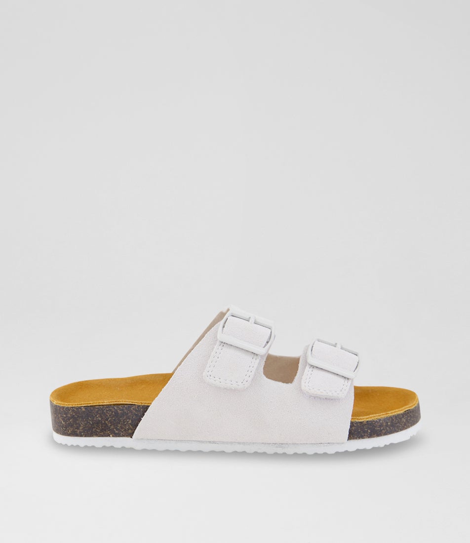 Remy Junior White Leather Sandals