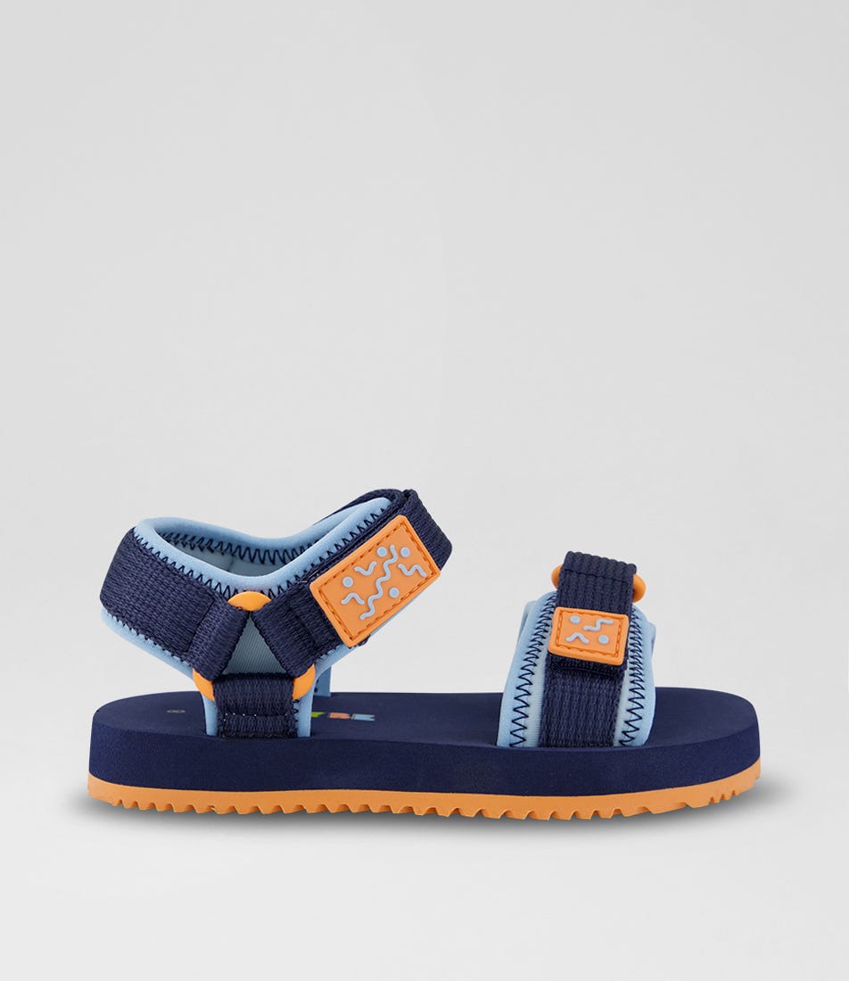 Billie Beach Toddler Navy Light Blue Neoprene Sandals