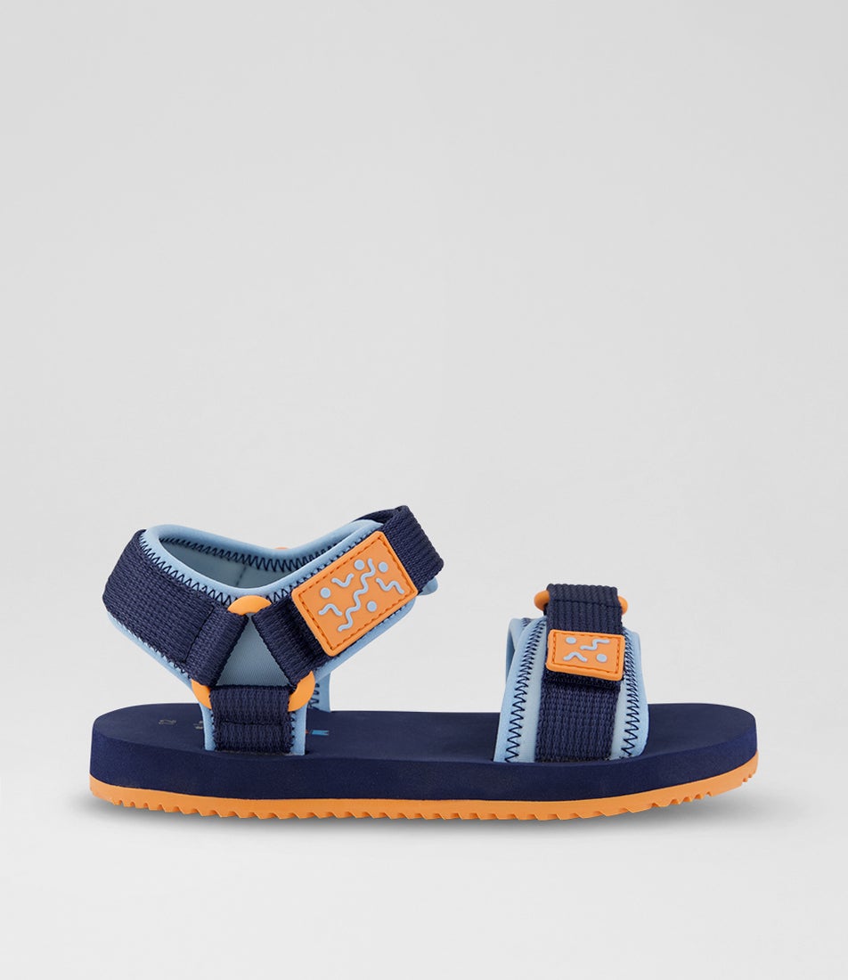 Billie Beach Junior Navy Light Blue Neoprene Sandals