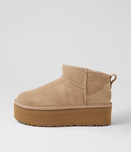 ULTRA MINI PLATFORM UU SAND SUEDE