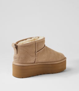 ULTRA MINI PLATFORM UU SAND SUEDE