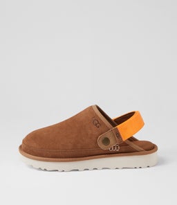 GOLDENCOAST CLOG UU CHESTNUT BRIGHT MELON SUEDE