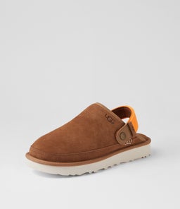 GOLDENCOAST CLOG UU CHESTNUT BRIGHT MELON SUEDE