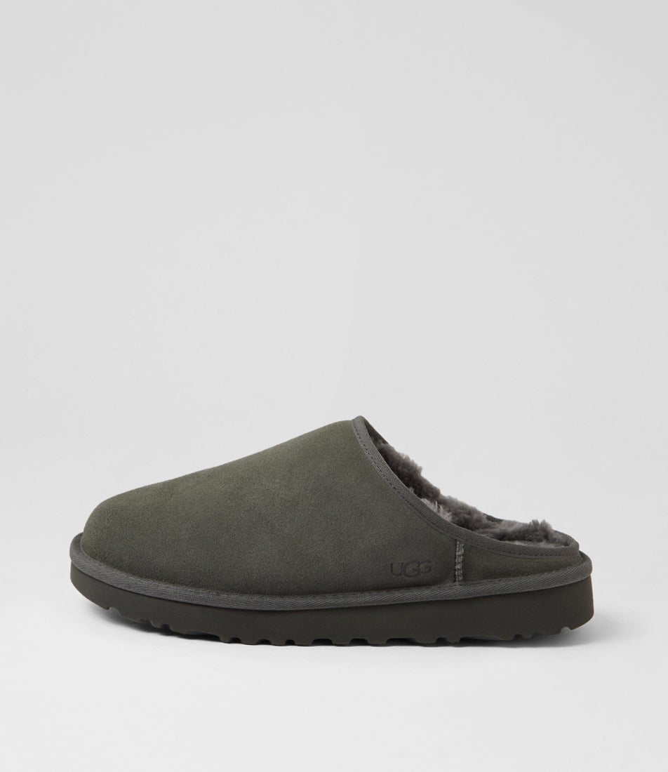 Classic Slip Magnolia Leaf Suede Slippers