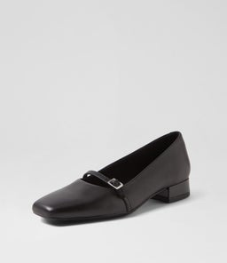 DEBBI BUCKLE VB BLACK LEATHER