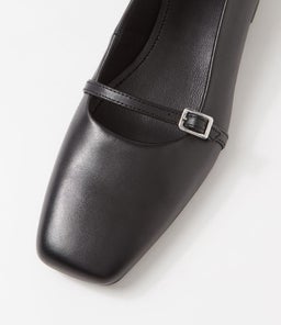 DEBBI BUCKLE VB BLACK LEATHER