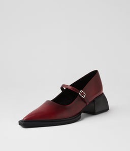 VIVIAN MARYJANE VB DK RED LEATHER