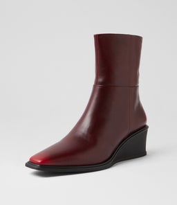 AINO WEDGE BOOT VB RED LEATHER