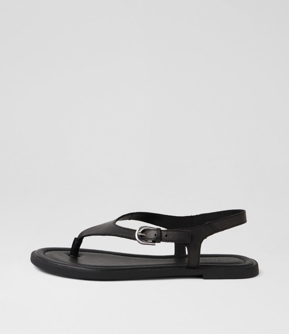 Zaida Black Leather Thongs Zaida Black Leather Thongs