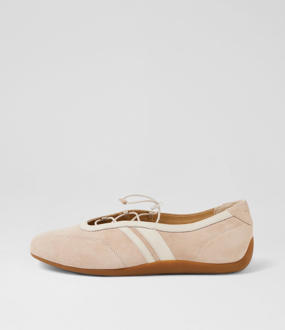 Hollie Off White Suede Ballet Sneakers