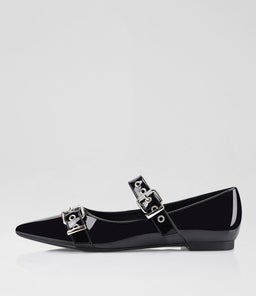 IANNA VE BLACK PATENT PU