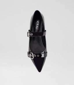 IANNA VE BLACK PATENT PU