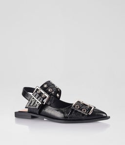 CLEA VE BLACK CRINKLE PATENT PU