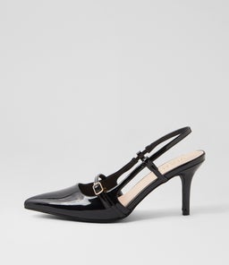 LEIA VE BLACK PATENT PU