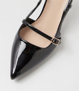 LEIA VE BLACK PATENT PU
