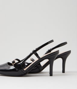 LEIA VE BLACK PATENT PU