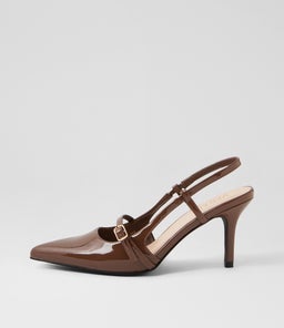 LEIA VE COCOA BROWN PATENT PU