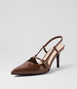 LEIA VE COCOA BROWN PATENT PU
