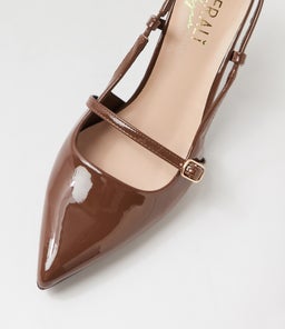 LEIA VE COCOA BROWN PATENT PU