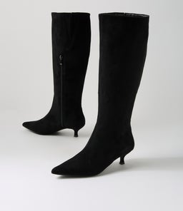 LUCILA II VE BLACK MICROSUEDE