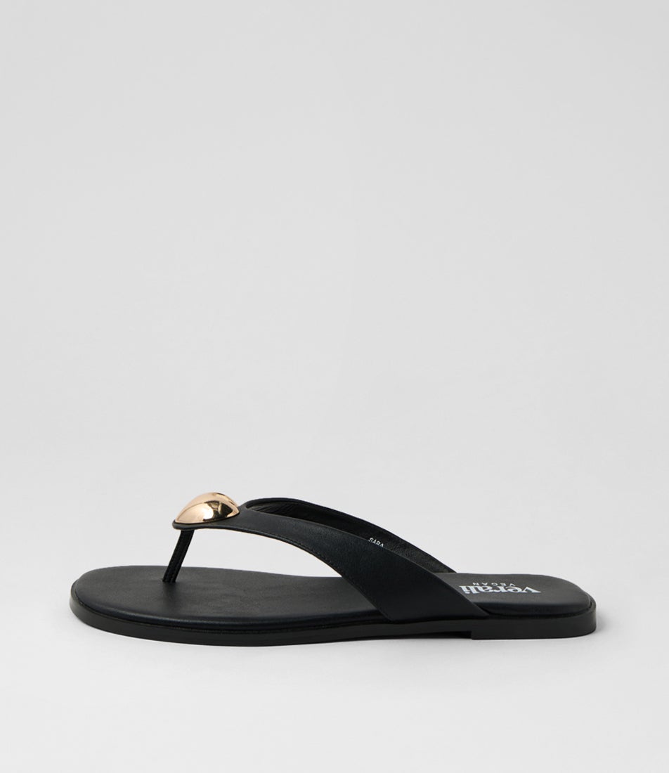 Sara Black Thongs