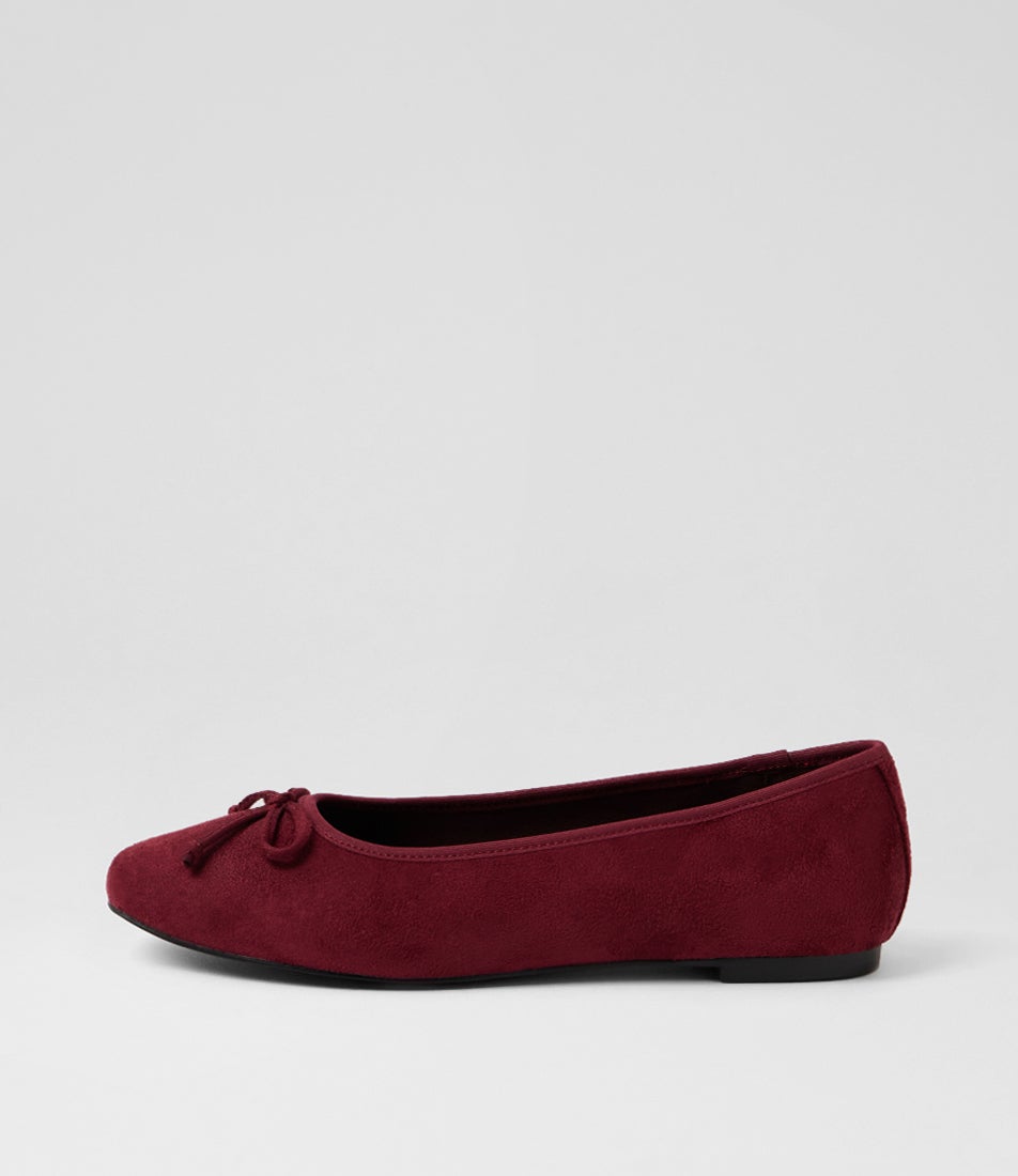 Eugenie Berry Red Microsuede Ballet Flats Eugenie Berry Red Microsuede Ballet Flats
