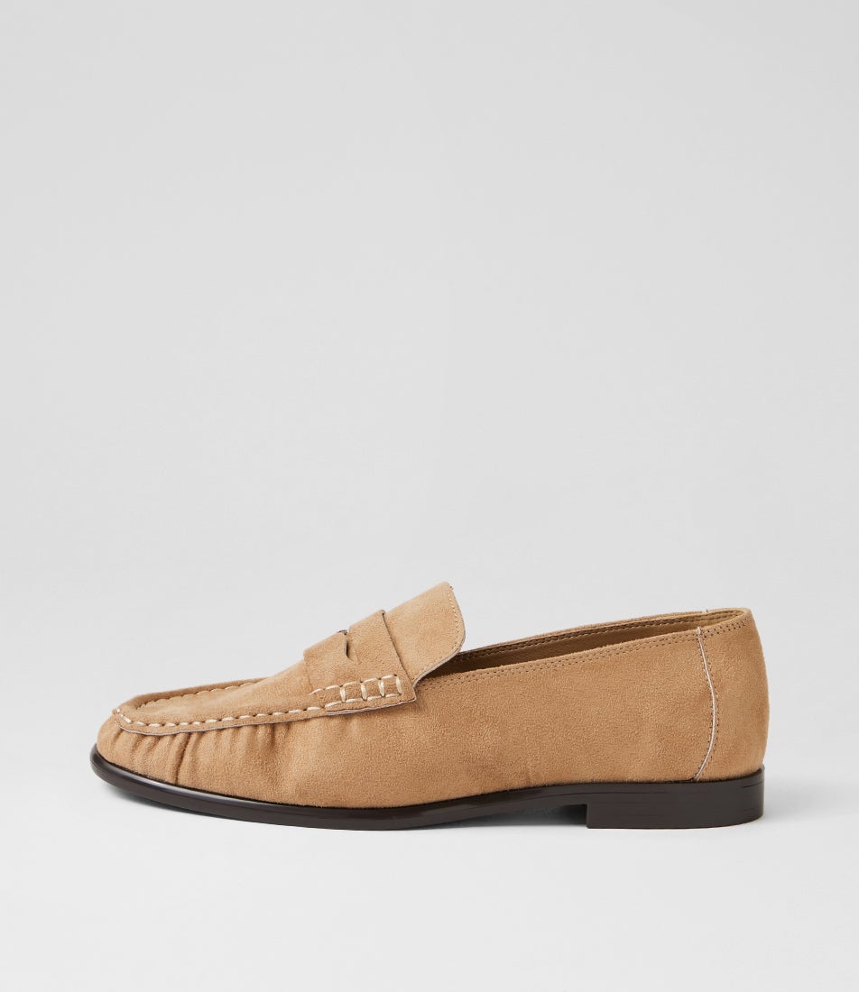 Angel Taupe Microsuede Loafers