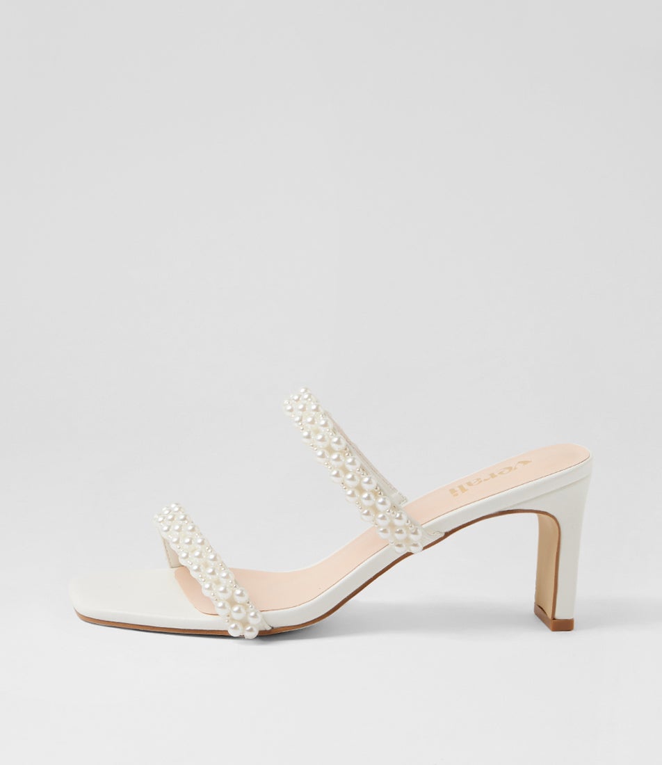 Gigi 2 White Heeled Sandals