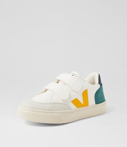 SMALL V 12 JNR VJ WHITE MULTICO BRITTANY LEATHER
