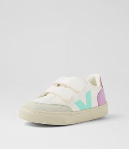 SMALL V 12 JNR VJ EXTRA WHITE MULTICO ORCHID LEATHER