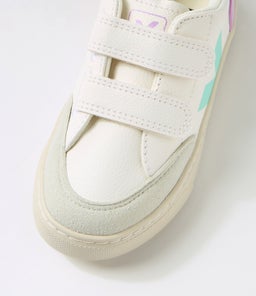 SMALL V 12 JNR VJ EXTRA WHITE MULTICO ORCHID LEATHER