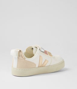 SMALL V 10 JNR VJ MULTICO EXTRA WHITE SHINY LEATHER