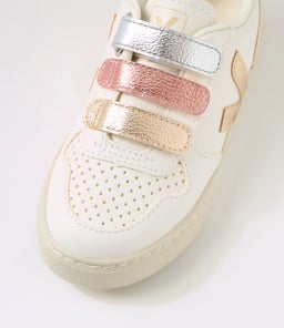 SMALL V 10 JNR VJ MULTICO EXTRA WHITE SHINY LEATHER