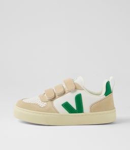 SMALL V 10 JNR VJ EXTRA WHITE EMERAUDE LEATHER