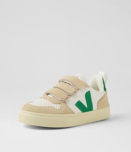 SMALL V 10 JNR VJ EXTRA WHITE EMERAUDE LEATHER