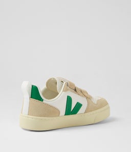 SMALL V 10 JNR VJ EXTRA WHITE EMERAUDE LEATHER