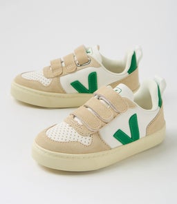 SMALL V 10 JNR VJ EXTRA WHITE EMERAUDE LEATHER