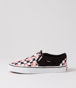 ASHER W VN CHECKERS MULTI WHITE CANVAS