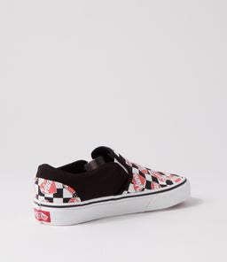 ASHER W VN CHECKERS MULTI WHITE CANVAS