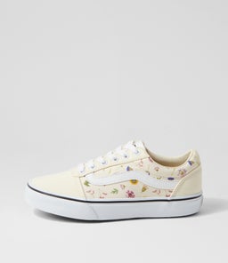 WARD W VN PRESSED FLORAL WHT CANVAS