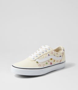 WARD W VN PRESSED FLORAL WHT CANVAS