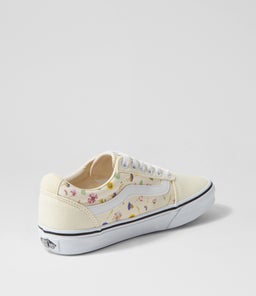 WARD W VN PRESSED FLORAL WHT CANVAS