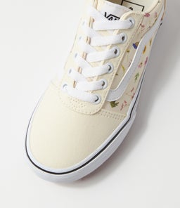 WARD W VN PRESSED FLORAL WHT CANVAS