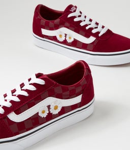 WARD W VN DAISES RUMBA RED LEATHER