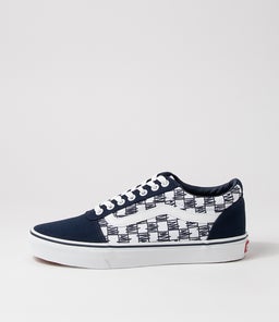 WARD M VN SKECTHED CHECKER DRESS BLUES CANVAS