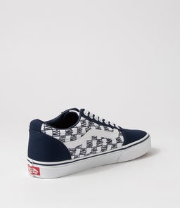 WARD M VN SKECTHED CHECKER DRESS BLUES CANVAS