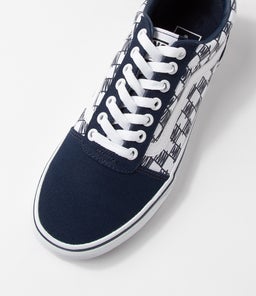 WARD M VN SKECTHED CHECKER DRESS BLUES CANVAS