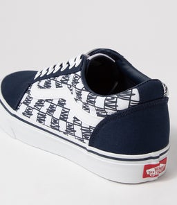 WARD M VN SKECTHED CHECKER DRESS BLUES CANVAS